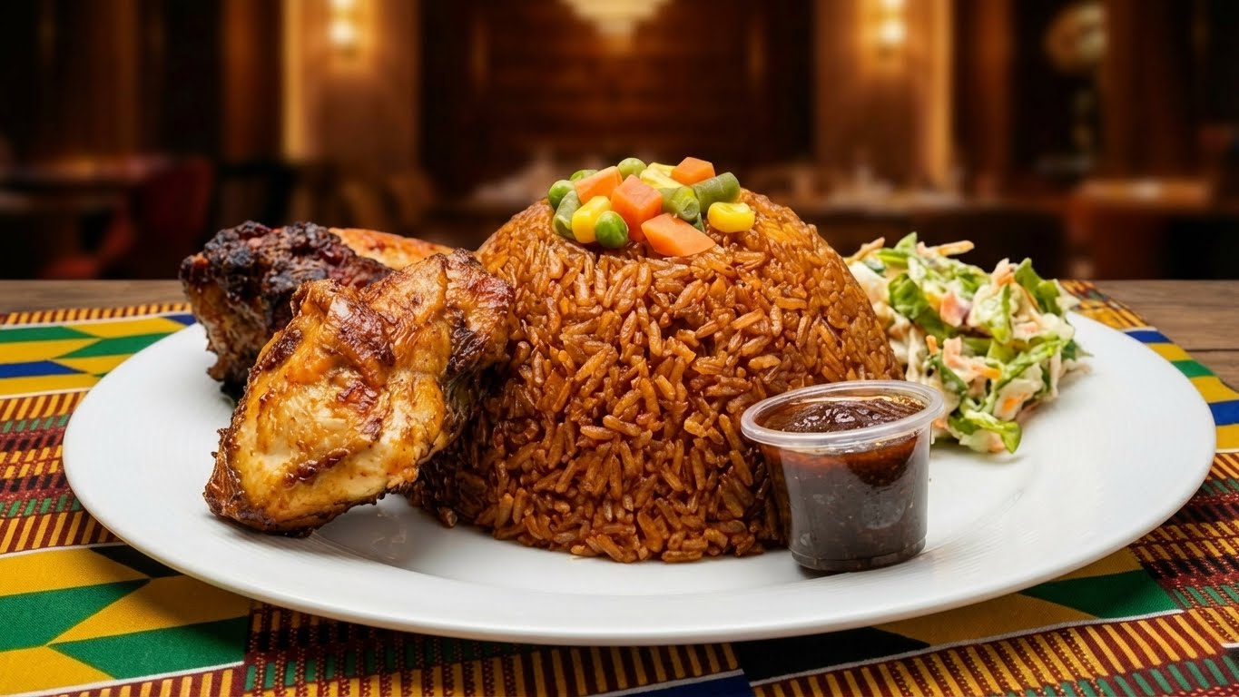 Jollof Rice with Grilled Chicken